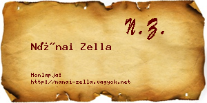 Nánai Zella névjegykártya